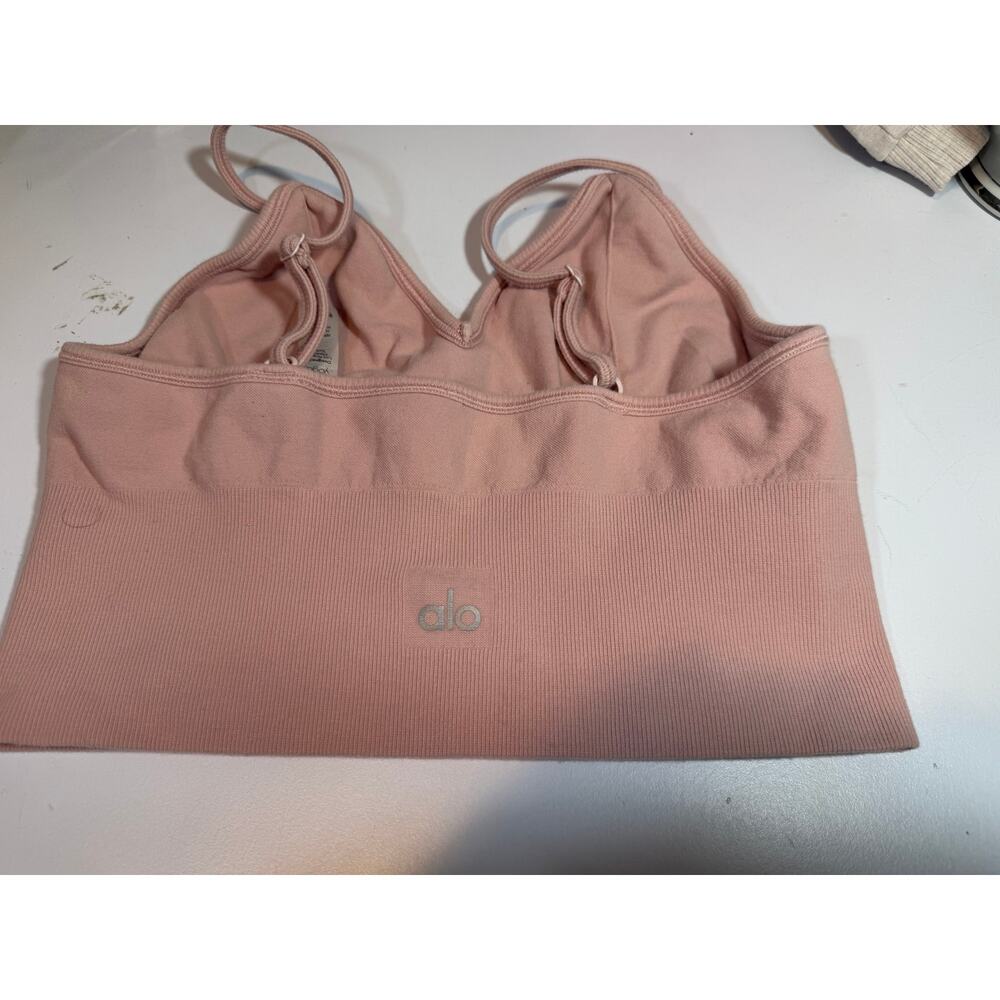 ALO Yoga Pink Delight Longline Bralette Womens Size large - Picture 2 of 5
